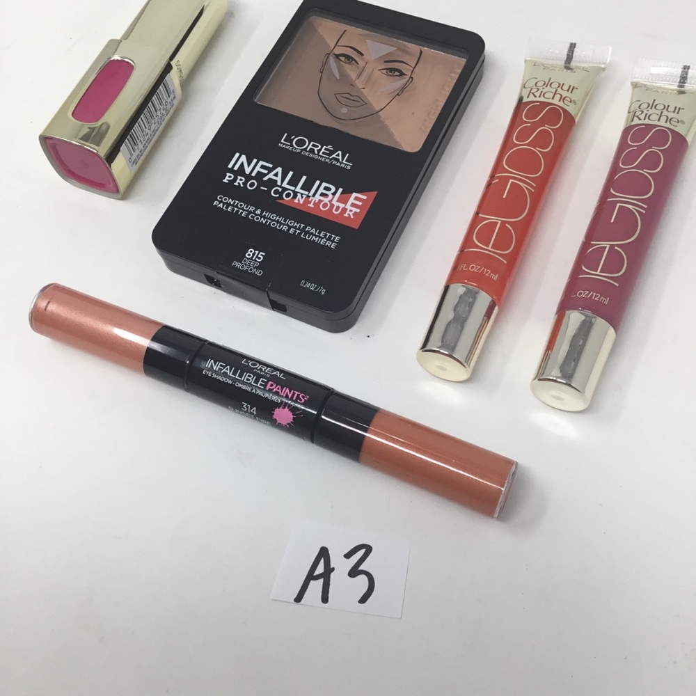 L'oreal 5 Pc Le Gloss Colour Riche Lip Pink Eye A3 - Picture 3 of 7